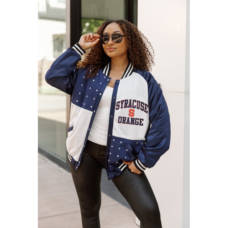 SYRACUSE ORANGE REFINED RIVALRY THROWBACK VARSITY BOMBER JACKET