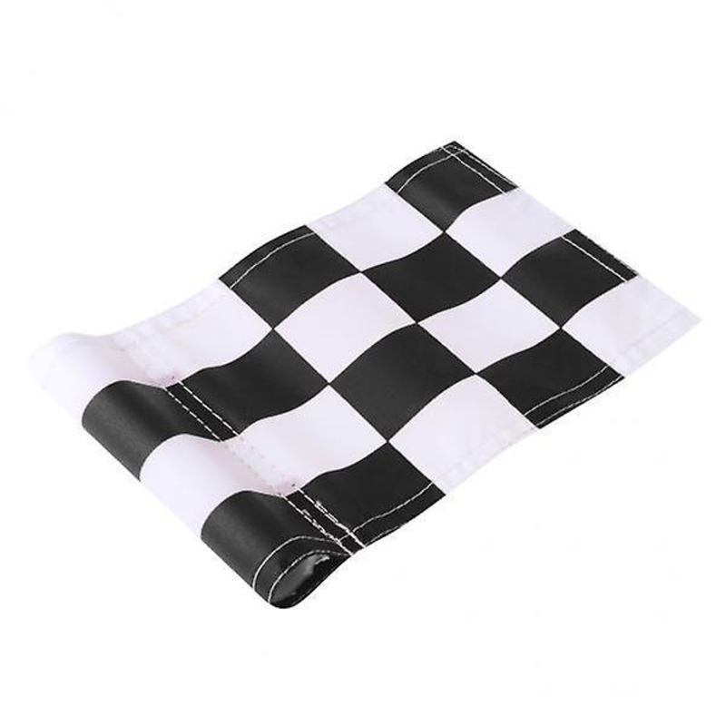 6xGolf Practicing Training Nylon Putting Green Chequered Flag  Black+White