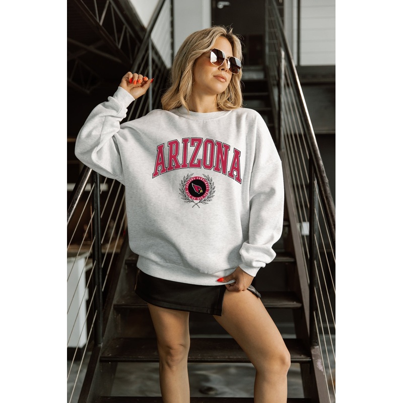 ARIZONA CARDINALS TRADITION REFINED PREMIUM FLEECE CREWNECK PULLOVER