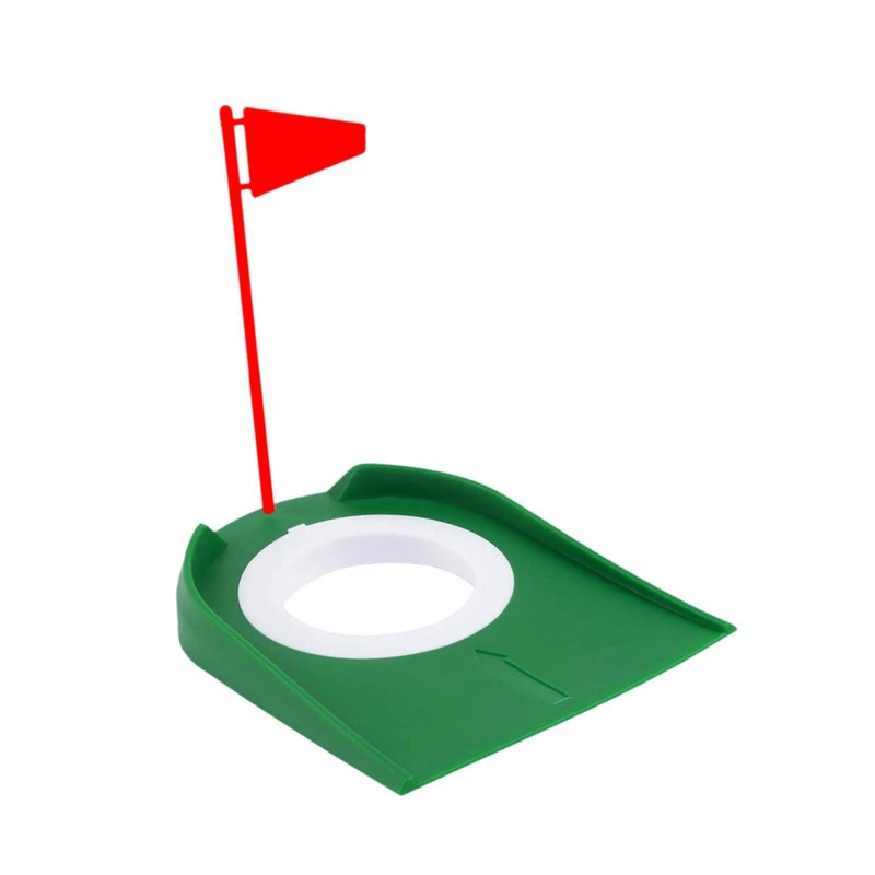 Golf Putting Cup Flag Detachable Golf Hole Cup for Backyard Outdoor Beginner red