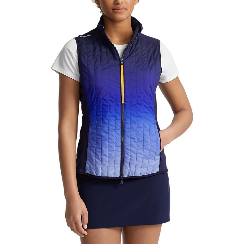 RLX Ralph Lauren Women’s Quilted Hybrid Full Zip Vest – Active Ombre