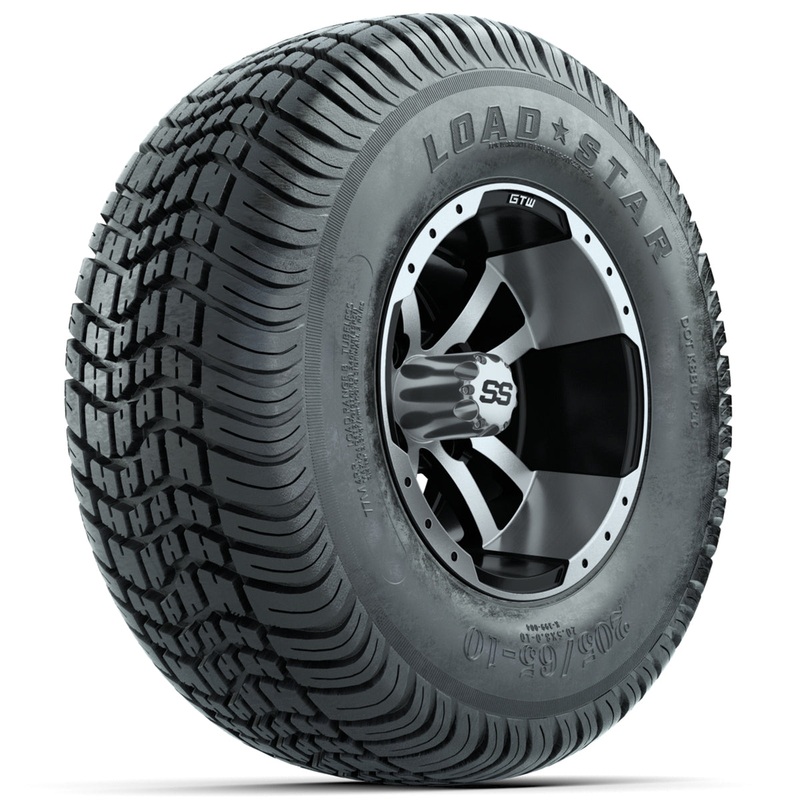 Set of (4) 10 in GTW Storm Trooper Wheels with 205/65-10 Kenda Load Star Street Tires PN# A19-430