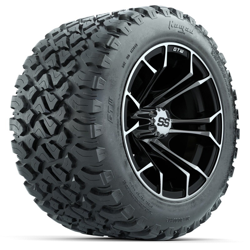 Set of (4) 12 in GTW Spyder Wheels with 20×10-R12 GTW Nomad All-Terrain Tires PN# A19-468