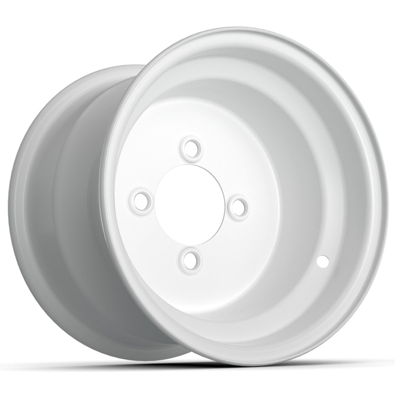 10×7 White Steel Wheel (3:4 Offset) PN# 1724