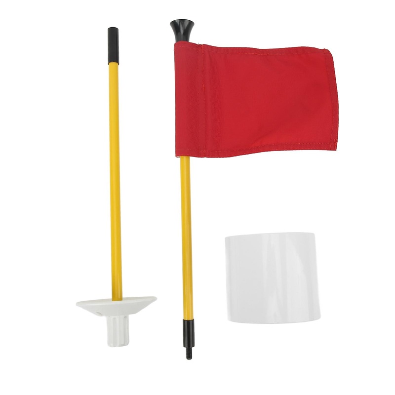 Golf Pin Flag Hole Cup Set for Mini Putting Green Flagstick Yard Practice Supplies Portable 2 Section Detachable