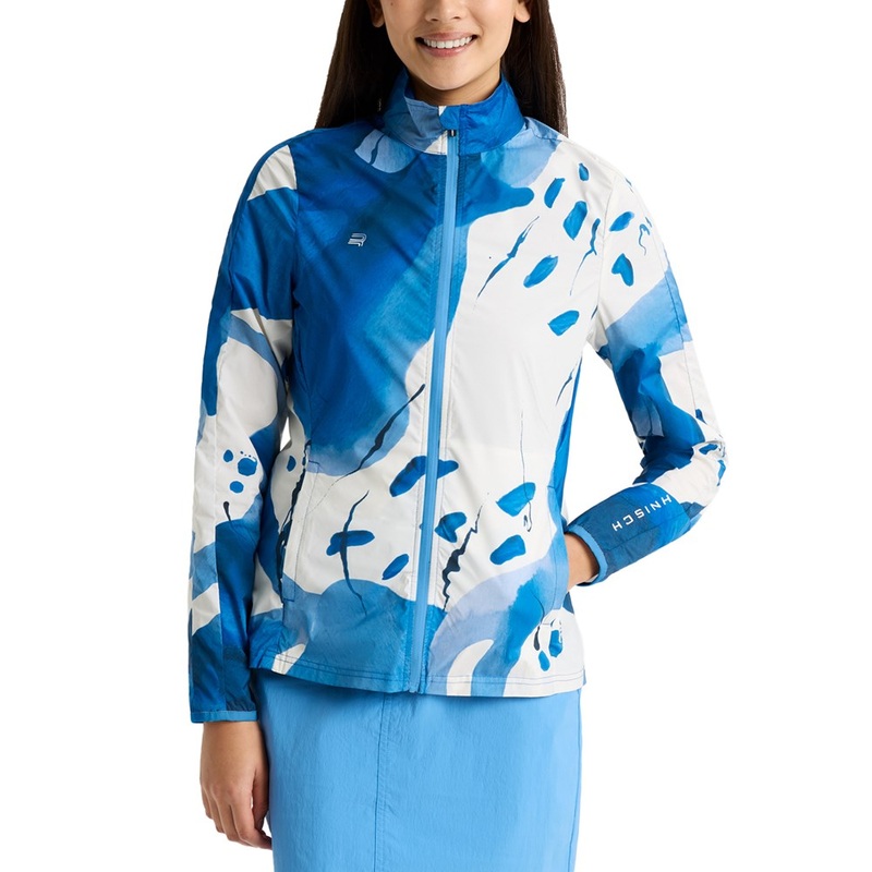 Rohnisch Women’s Packable Ultralight Golf Jacket – Blue Aquarelle