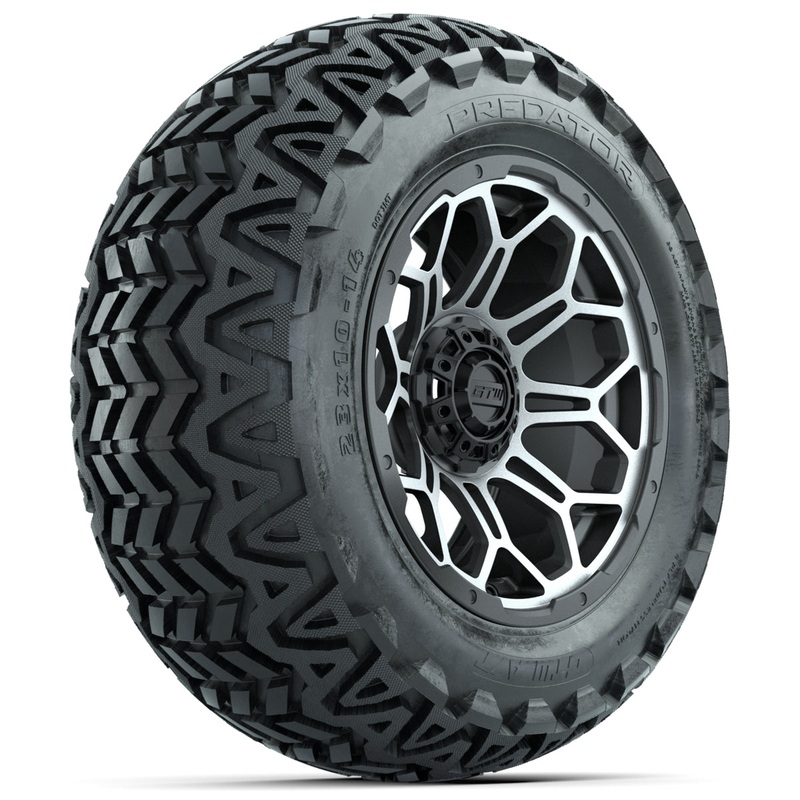 Set of (4) 14 in GTW Bravo Wheels with 23×10-14 GTW Predator All-Terrain Tires PN# A19-530