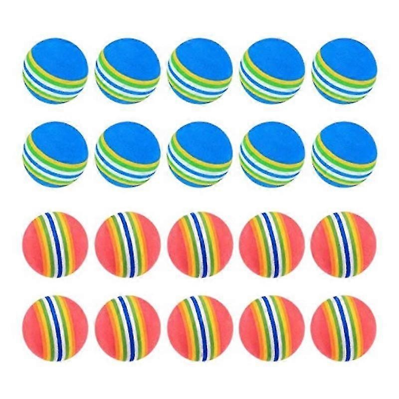 20 Pcs Golf BallsSoft Foam Garden Golf Balls Practice Golf Balls Sponge Rainbow Golf Balls for Indo