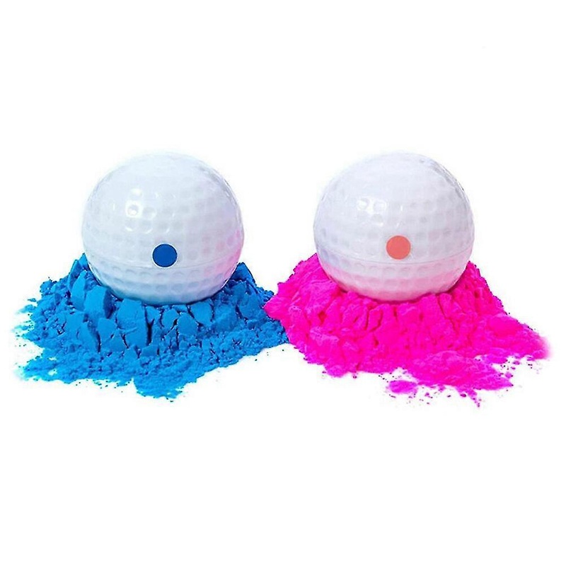 4-Piece Exploding Gender Reveal Golf Balls with Powder for Baby Showers