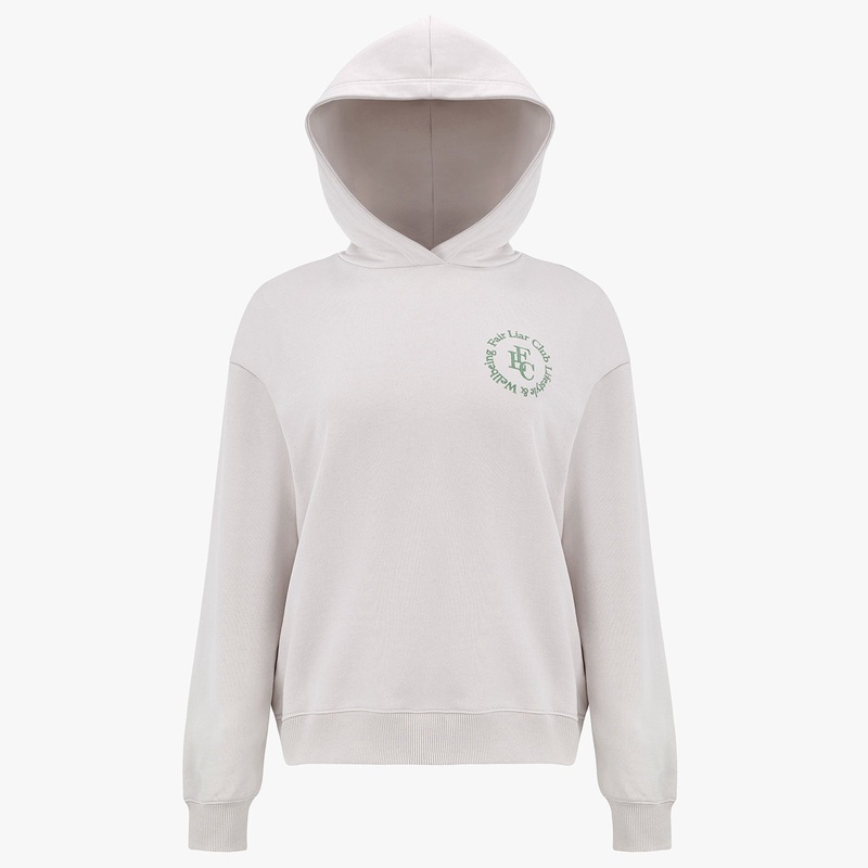 [FLC] LIFESTYLE HOODIE|WHITE|PINK|GREY|BEIGE|FREESIZE