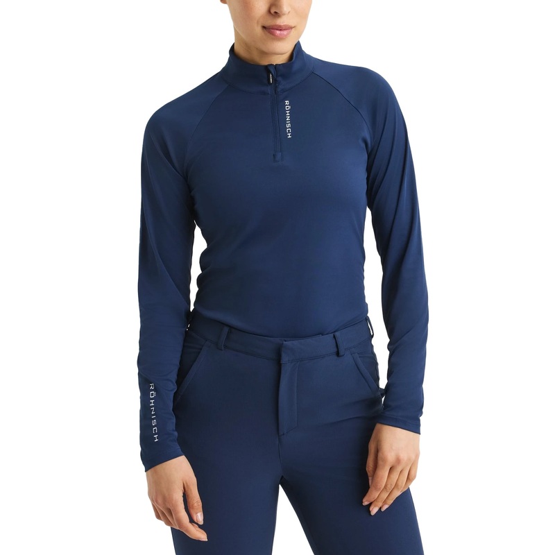 Rohnisch Women’s Addy Long Sleeve Golf Shirt – Navy