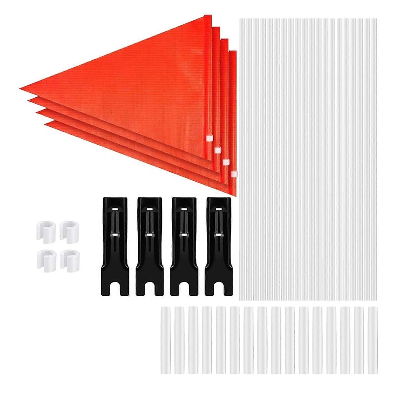 1 Set 6Ft Bike Safety Flag with Pole and Mounting Bracket,Adjustable High Waterproof Bicycle Trailer Safety Flags