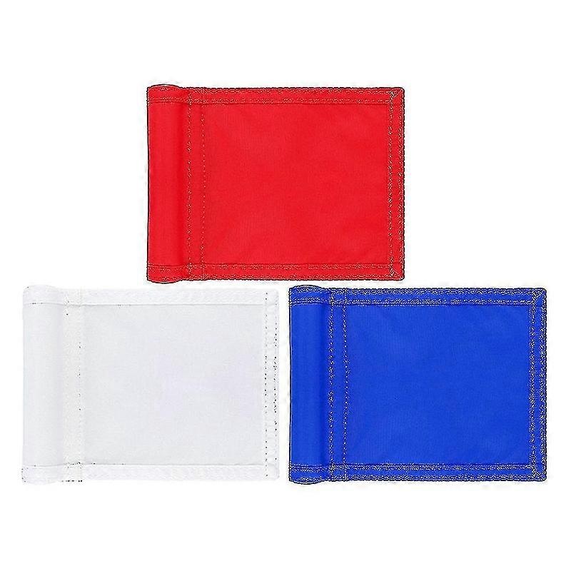 3pcs Golf Flag Solid Golf Flags With Tube Inserted Waterproof Putting Golf Flags 8 X 6 In