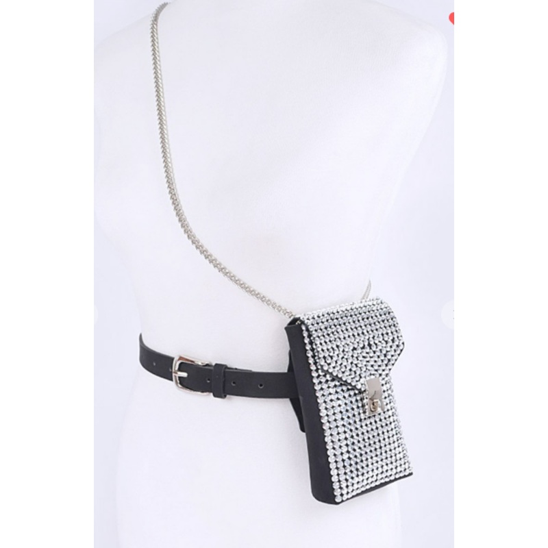 BREN RHINESTONE MULTIFUNCTION CROSSBODY BAG