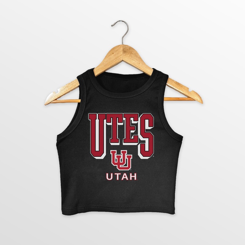 UTAH UTES PURE VICTORY ESSENTIAL RIBBED CROP TANK
