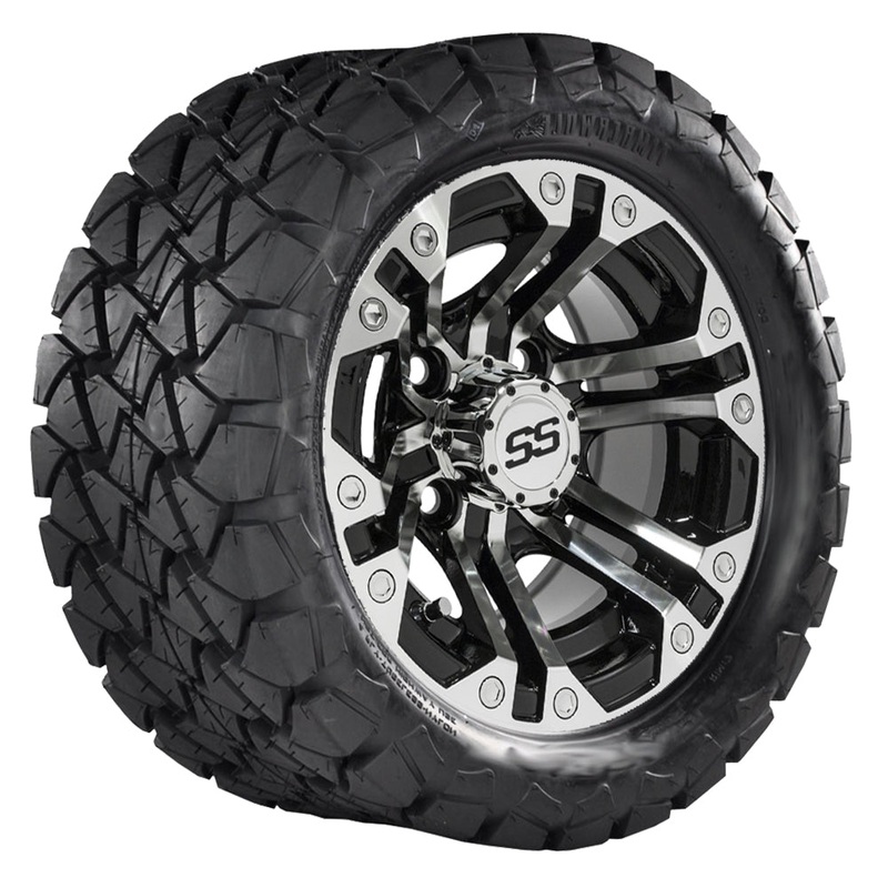10 GTW Specter Black and Machined Wheels with 22 Timberwolf Mud Tires – Set of 4 PN# A19-312