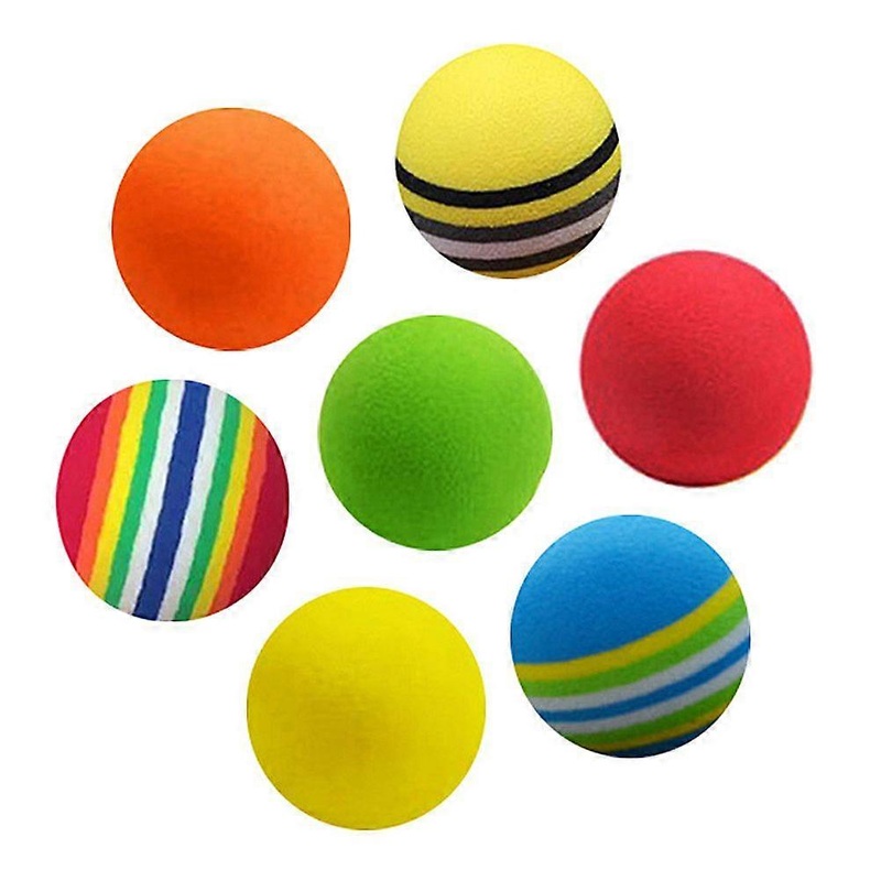 10PCS Practice Balls EVA Elastic Kids Balls for Indoor Outdoor Training (Random Color)