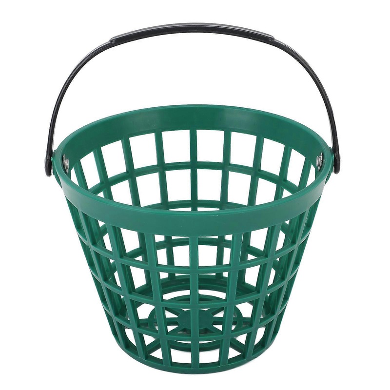 Golf Ball Basket Golfball Container With Handle Nylon Plastic Golf Ball Bucket Green Holds Up To 25pcs