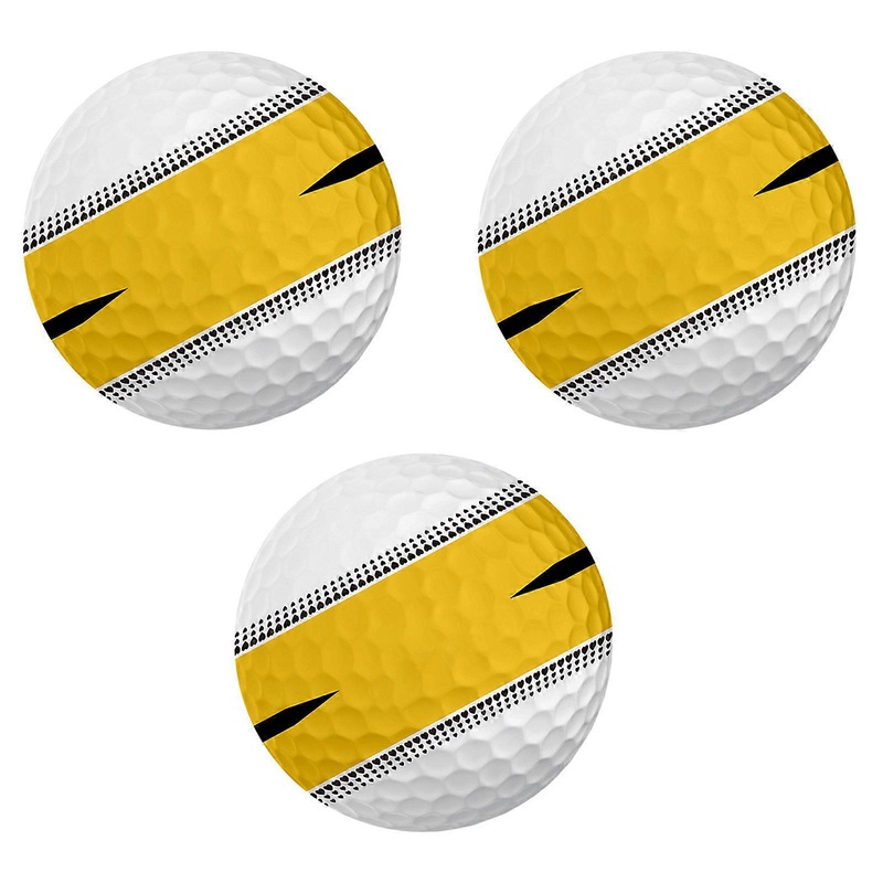 3pcs Golf Balls 3 Layer 360 Degree Precision Golf Balls Stable Line Enhancing Accuracy Golf Games Balls for Game  Yellow