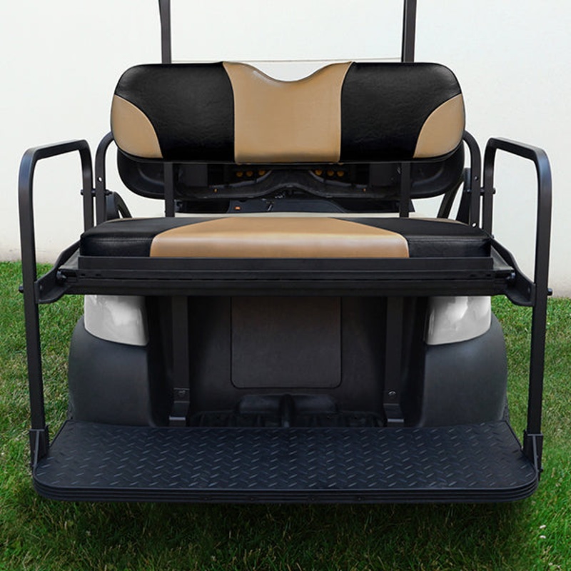 RHOX Rhino Seat Kit, Sport Black/Tan, Club Car Tempo, Precedent 04+ PN# SEAT-431BT-S