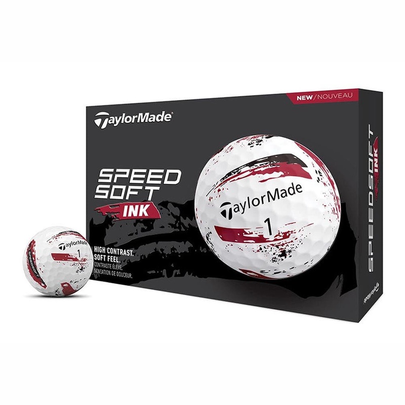 TaylorMade SpeedSoft Ink Golf Balls – Red