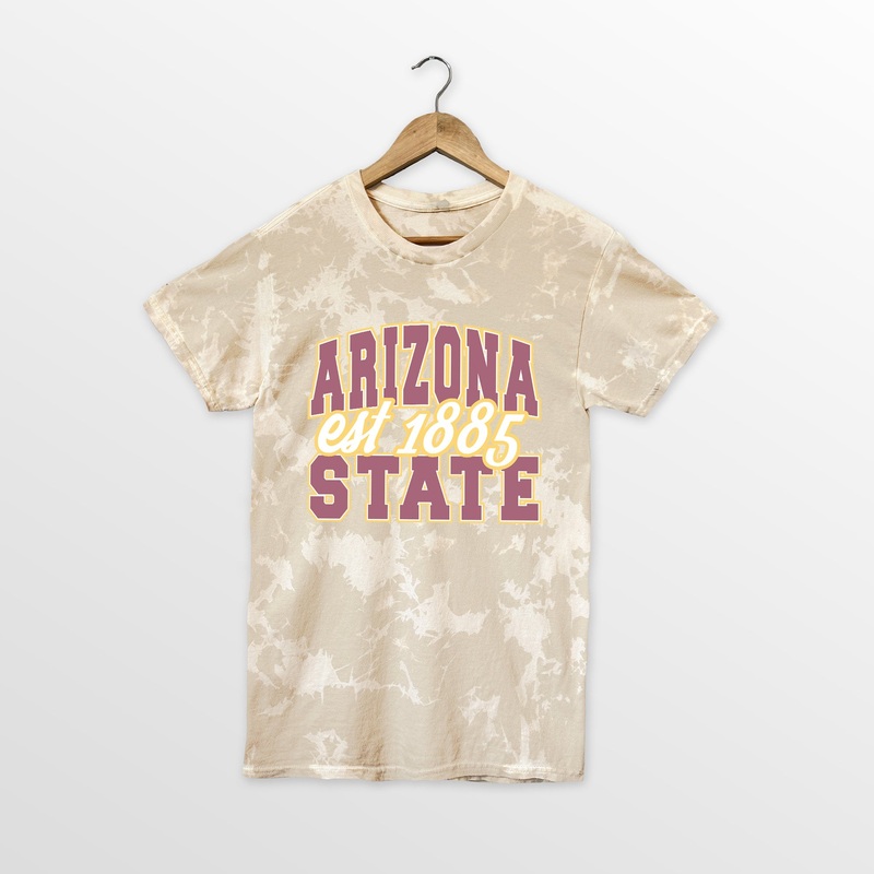 ARIZONA STATE SUN DEVILS DEEP ROOTS BLEACH WASH TEE