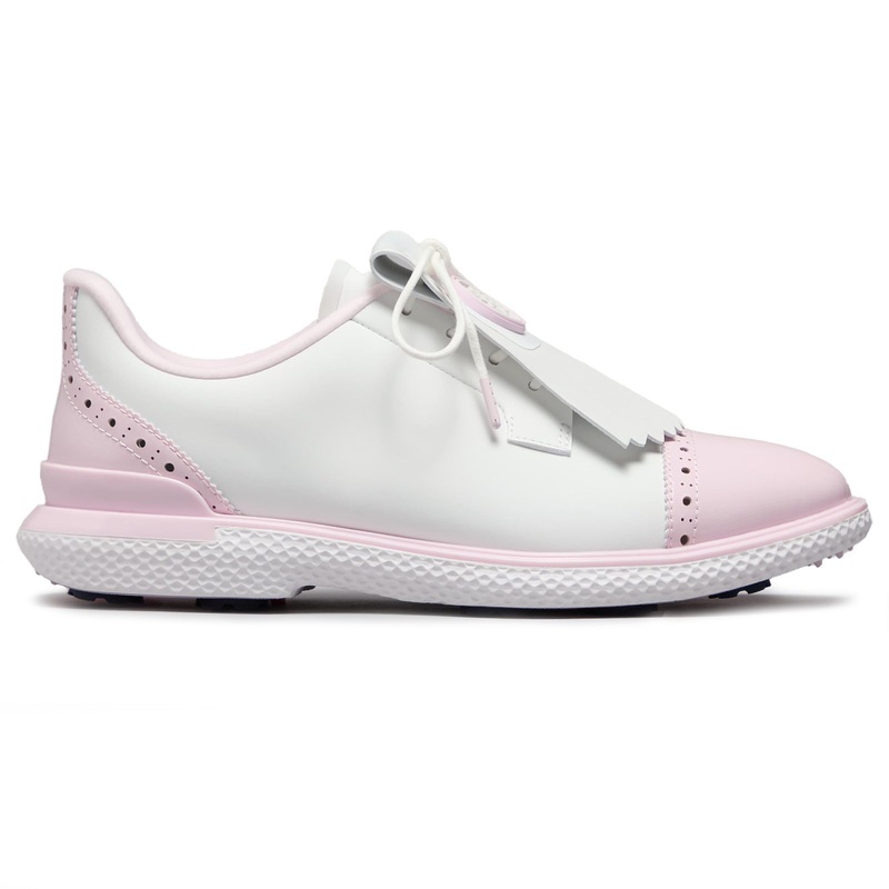 G/Fore Women’s Brogue Cap Toe Kiltie Gallivan2r Golf Shoes – Snow/Blush