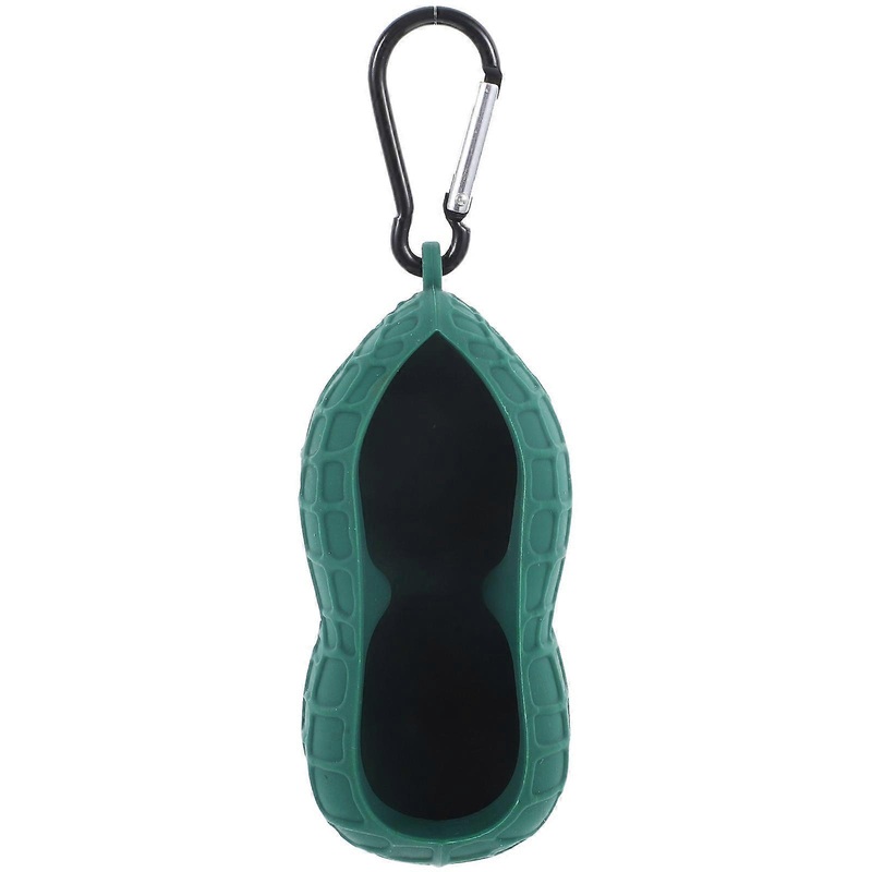 Portable Golf Ball Holder with Carabiner Key Chain for Men White Silicone Material Holds 2 Balls