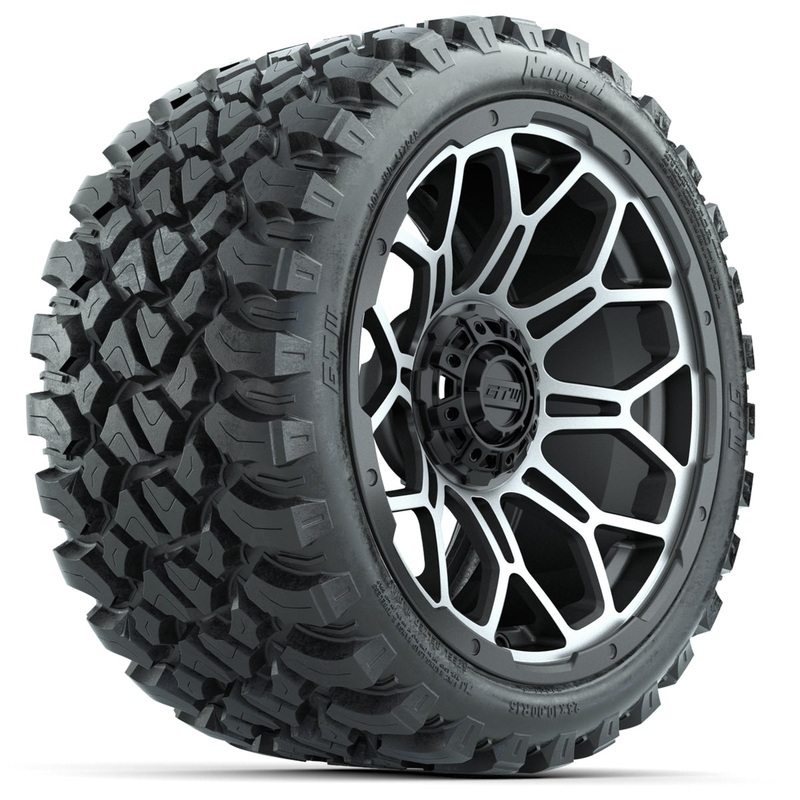 Set of (4) 15 GTW Bravo Matte Gray Wheels with 23×10-R15 Nomad All-Terrain Tires PN# A19-747