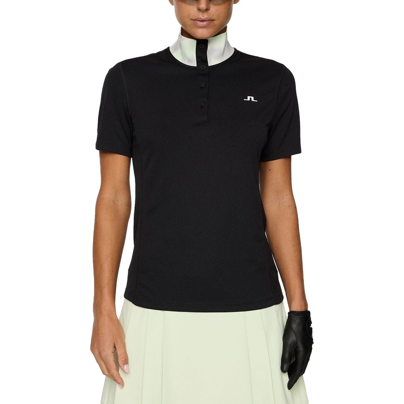 J.Lindeberg Women’s Piper Golf Polo Shirt – Black