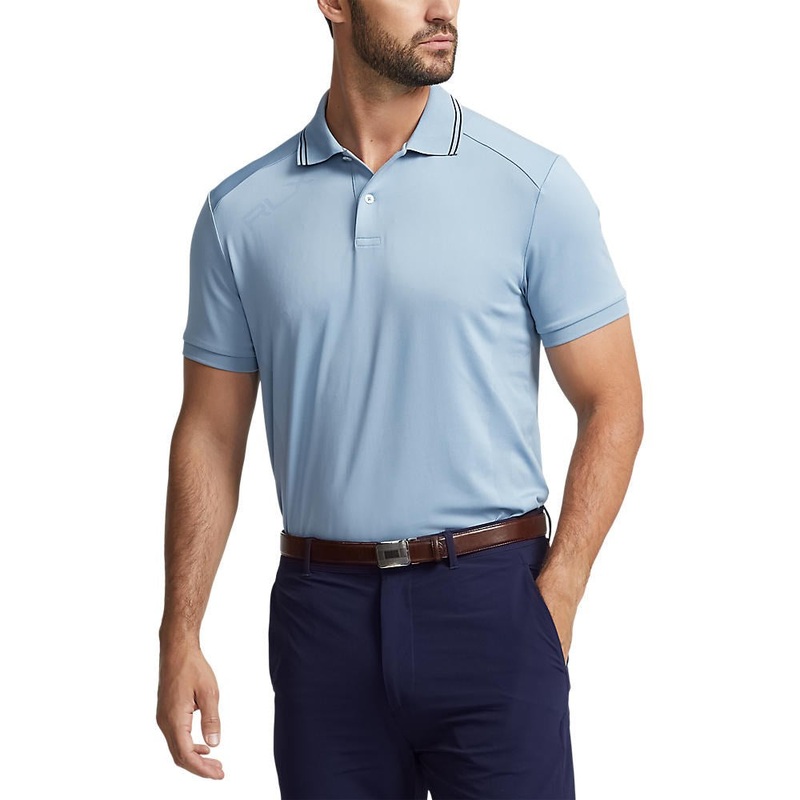 RLX Ralph Lauren Performance Jacquard Golf Shirt – Vessel Blue