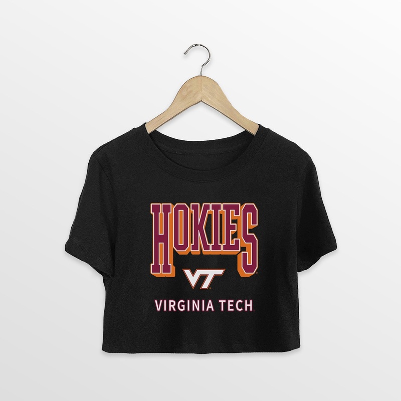 VIRGINIA TECH HOKIES PURE VICTORY CLASSIC CROP TEE