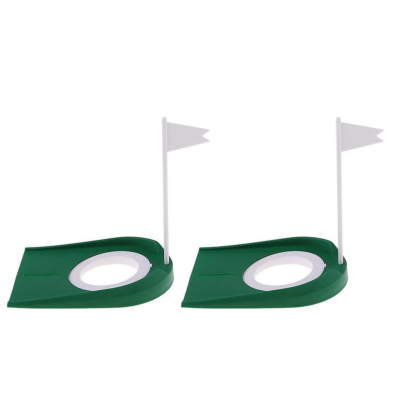 2Pcs Golf Putting Hole & Flag Putting Practice Cup Practice Training Aids