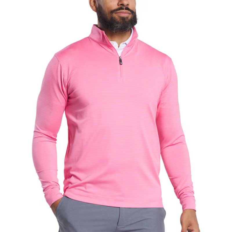 Footjoy Men’s Shadow Stripe Quarter-Zip Mid-Layer Pullover