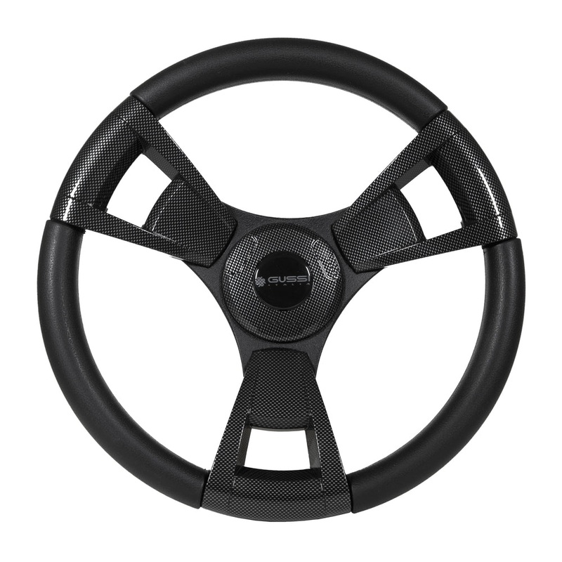 Gussi Italia Model 13 Black/Carbon Fiber Steering Wheel For Yamaha G16-Drive2 PN# 06-151