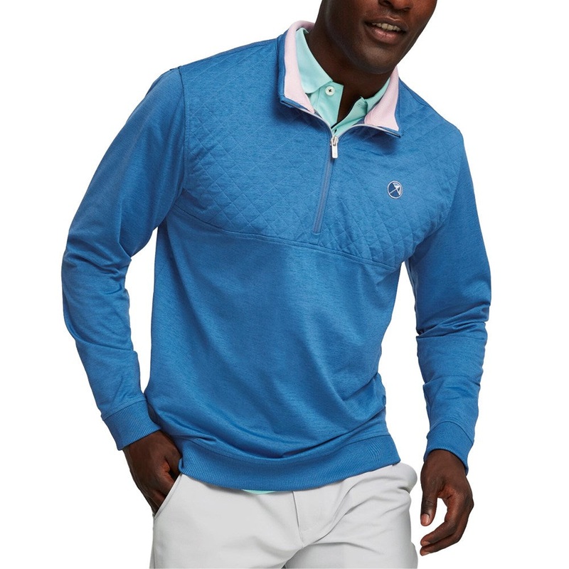 Puma AP CLOUDSPUN Castle Golf Quarter-Zip – Lake Blue Heather