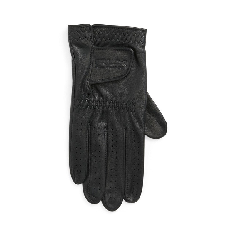 RLX Ralph Lauren Performance Cabretta Leather Golf Glove Right – Black
