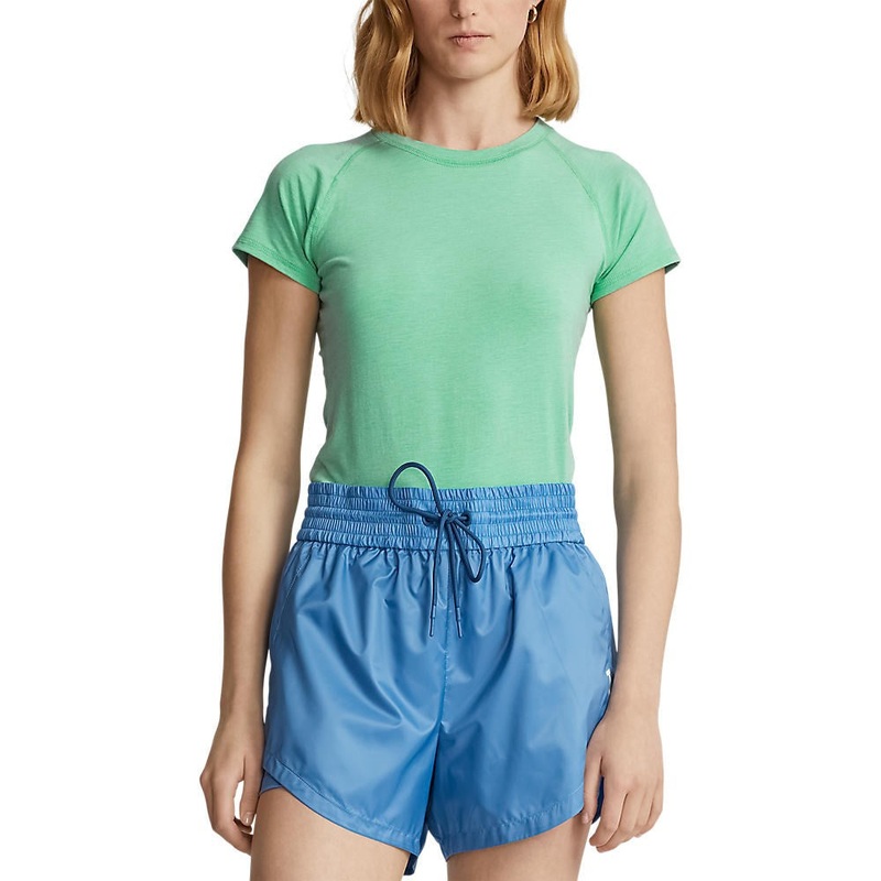 RLX Ralph Lauren Women’s Stretch Crew Tee – Resort Green Heather