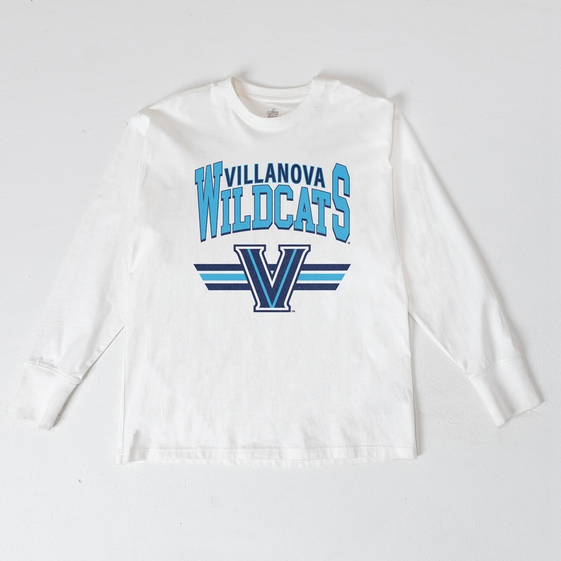 VILLANOVA WILDCATS SWIFT STRIKE ESSENTIAL RELAXED FIT LONG SLEEVE TEE