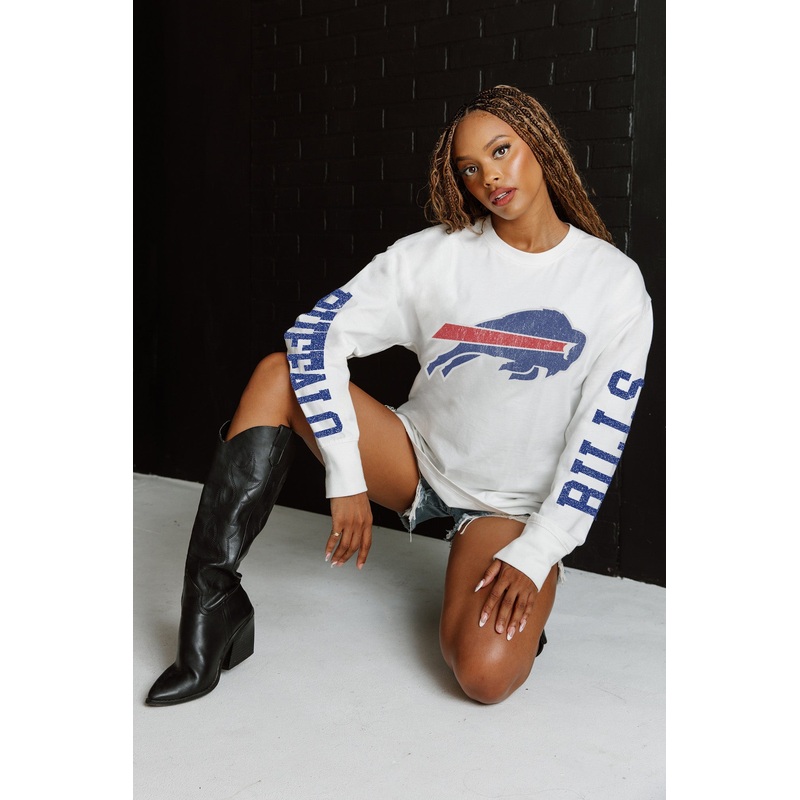 BUFFALO BILLS Game Plan Oversized Long-Sleeve Tee