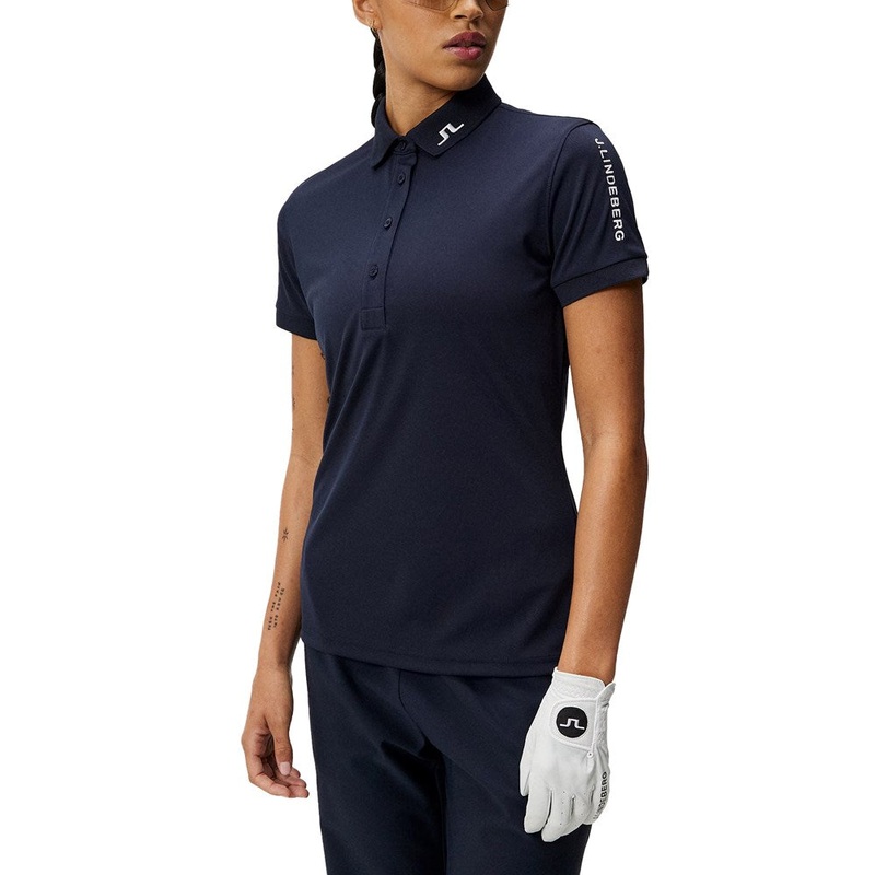 J.Lindeberg Women’s Tour Tech Golf Polo Shirt – JL Navy