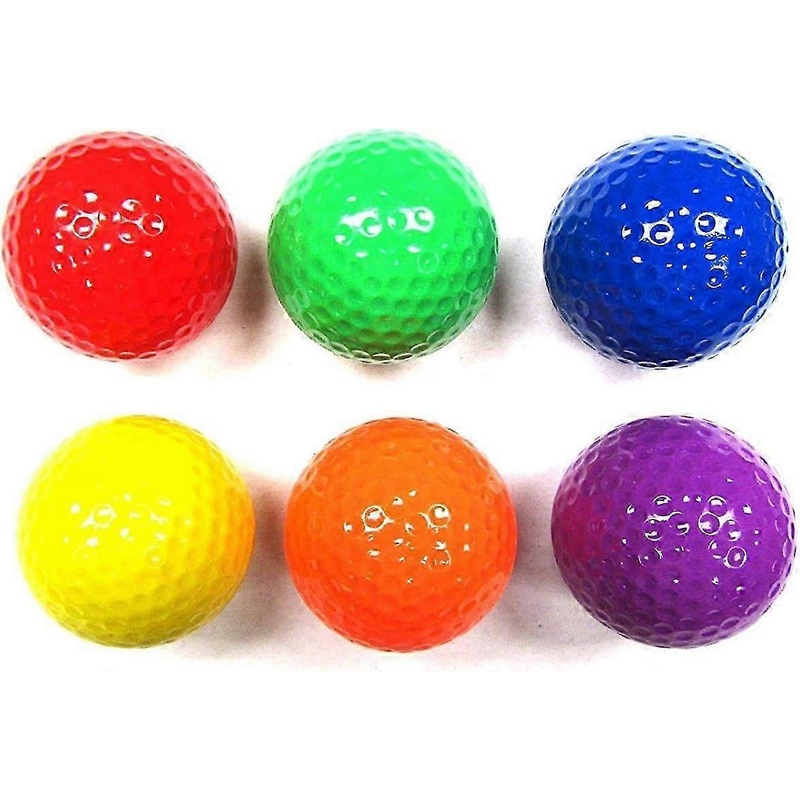 Mixed Color Golf Practice Balls – Set of 6 Driving Range Golf Balls for Enhanced Training & Fun Outdoor Play