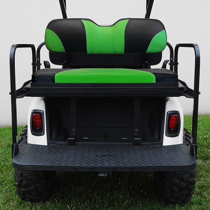 RHOX Rhino Seat Kit, Sport Black/Green, E-Z-Go RXV 08+ PN# SEAT-461BG-S