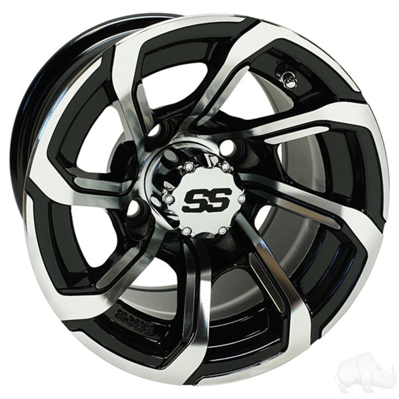 RHOX RX403, Machined Gloss Black, 10×7 ET-25
