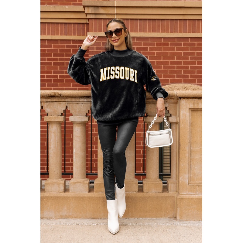 MISSOURI TIGERS MAKE A MOVE MOCK NECK CHENILLE PULLOVER