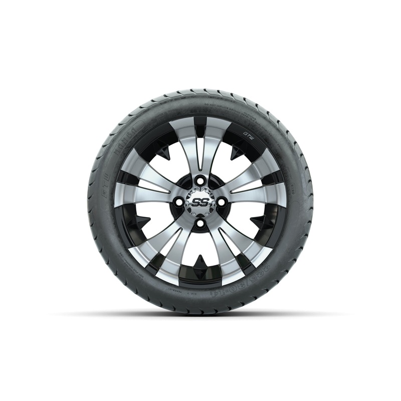 14 GTW Vampire Black and Machined Wheels with GTW Mamba Street Tires  Set of 4 PN# A19-276