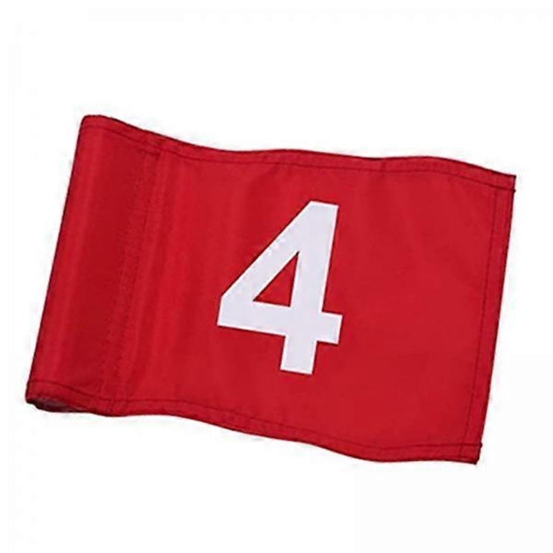 2x Golf Flags Pin Flag Large Numbered Nylon Portable Exercise with Tube Inserted