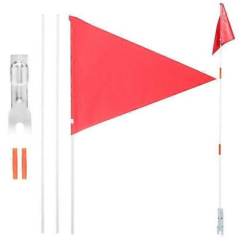 2 Sets Of Rear Bike Flag Wear-resistant Cycling Flag Professional Kids Safety Flag Cycling Flag