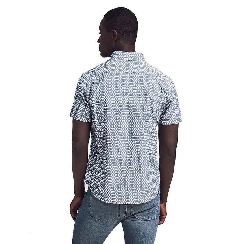 Faherty Stretch Playa Shirt|Fishscale Redux|Rose Fishscale|X-Small|Small|Medium|Large|X-Large|XX-Large