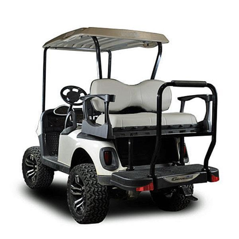 MadJax Genesis 300 Aluminum Rear Flip Seat with Deluxe Grey Cushions – Yamaha Drive2 PN# 01-122-206D